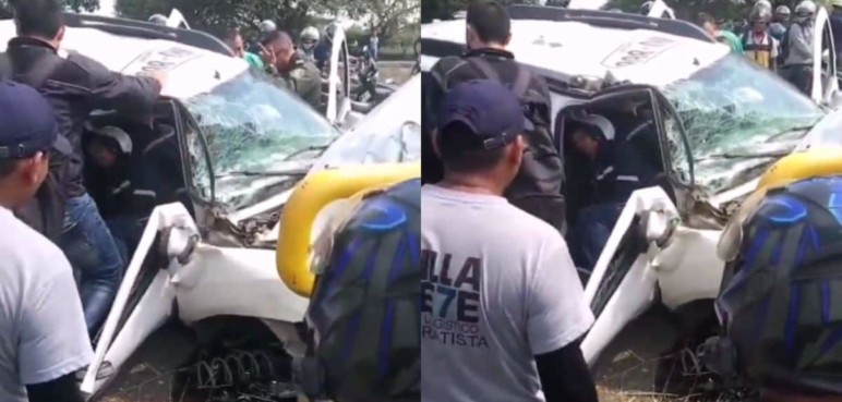 Fuerte accidente en recta Palmira – Cali: Dos personas en grave estado de salud