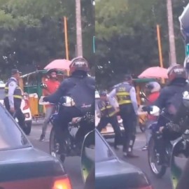 Nuevo caso de intolerancia: agente de tránsito fue agredido por motociclista