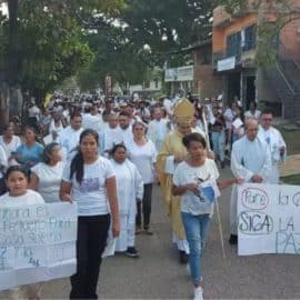 Así fue la marcha por la paz en Timba, Cauca, tras atentado