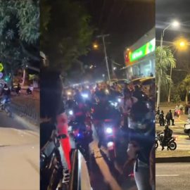 Video: Masiva caravana de motos causó desorden y temor en las calles de Cali