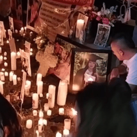 Video: Con una velatón le rindieron un homenaje a Daniela y Nicolás en Cartago