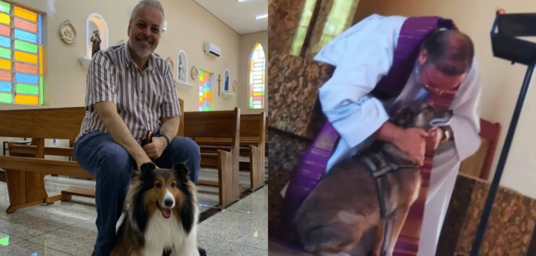 Cura dispone sus eucaristías para dar en adopción a perros rescatados