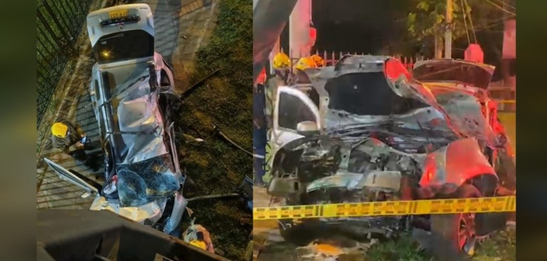 Video: Grave accidente de tránsito en el sur de Cali. Vehículo chocó con un puente