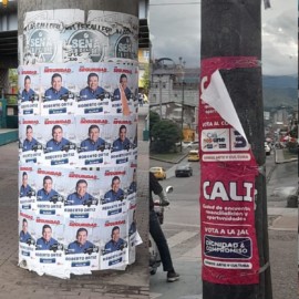 Alcalde Ospina pide a candidatos retirar carteles de campaña o "serán multados"