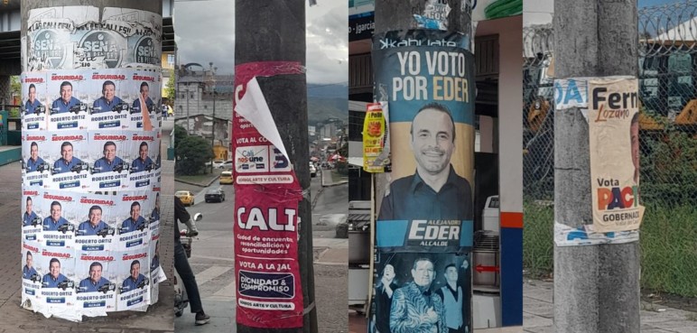 Alcalde Ospina pide a candidatos retirar carteles de campaña o "serán multados"