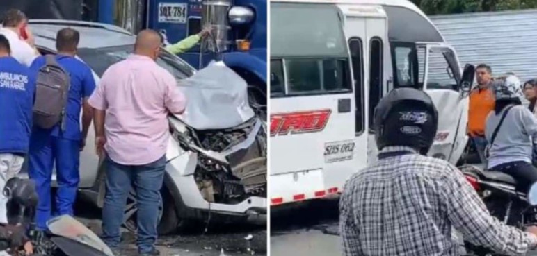 Video: Fuerte accidente de tránsito en Popayán dejó 10 personas heridas