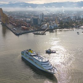 "Gran recibimiento": Así fue la llegada del primer crucero turístico a Buenaventura