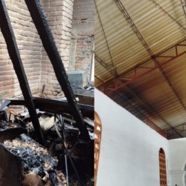 Iglesia en Palmira fue incendiada: Piden buscar a los responsables