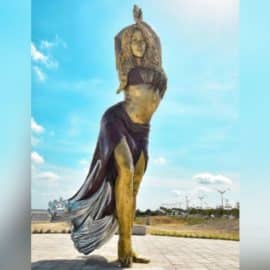 "En Barranquilla se baila así": Revelan estatua que rinde tributo a Shakira