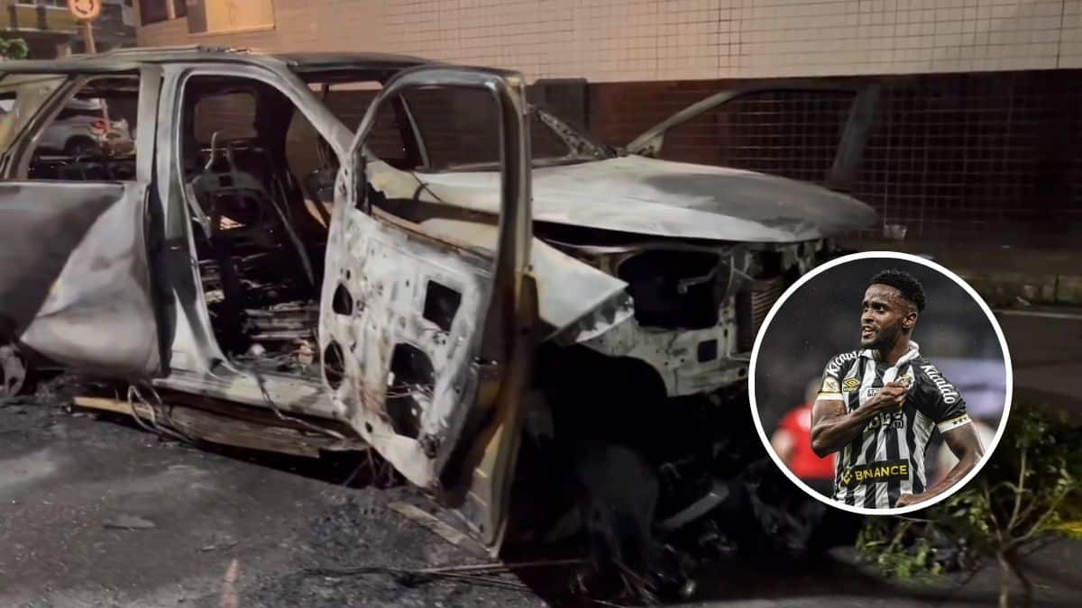 Hinchas del Santos quemaron el carro del jugador colombiano Stiven Mendoza