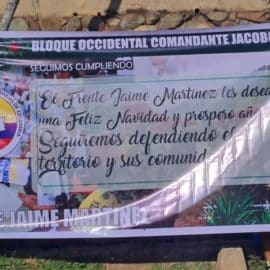 Alerta por nueva pancarta de las disidencias de las Farc en Jamundí
