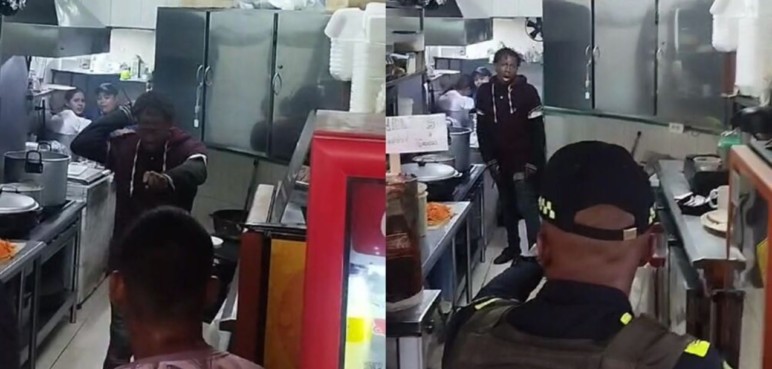 Video: Un hombre armado causó pánico en un restaurante en el oeste de Cali