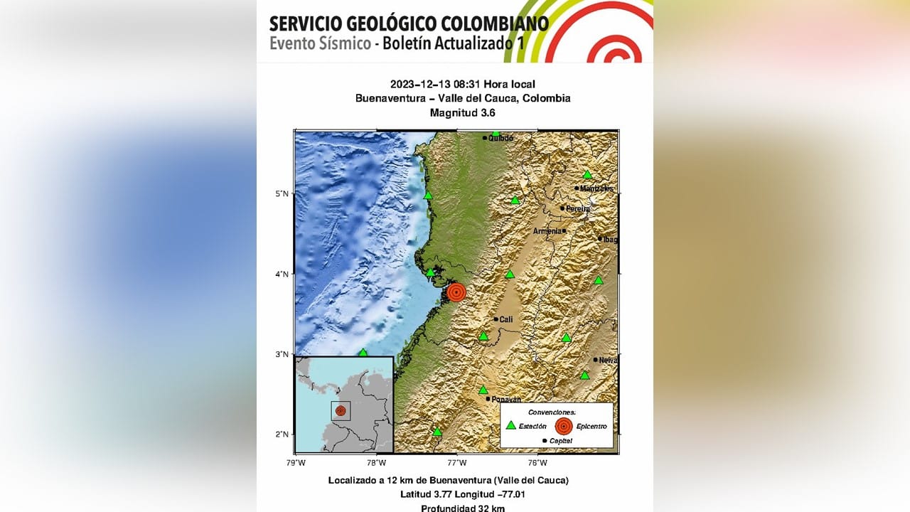 ¿Sintió algo? Fuerte temblor sacudió al Valle del Cauca este miércoles