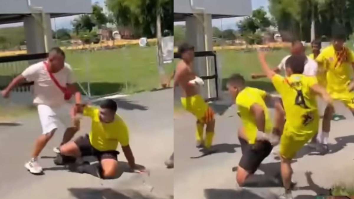 Video: Un entrenador y su equipo agredieron al árbitro en medio de un torneo