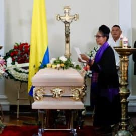 El cuerpo de Piedad Córdoba fue trasladado al Salón de la Constitución para su ceremonia