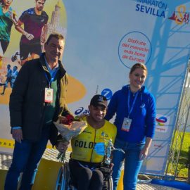 Colombiano ganó el Zurich Maratón de Sevilla y suma en camino a los Paralímpicos