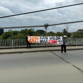 Inician las protestas en Juanchito: Se cumplen 9 años de la construcción del nuevo puente