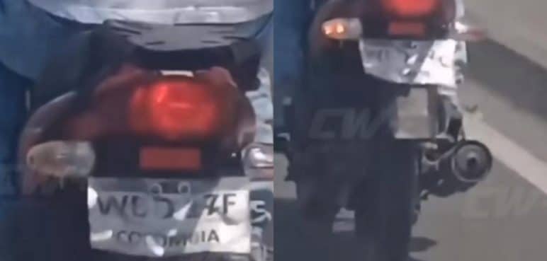 ¡De no creer!: Motociclista portaba en su vehículo una placa de papel