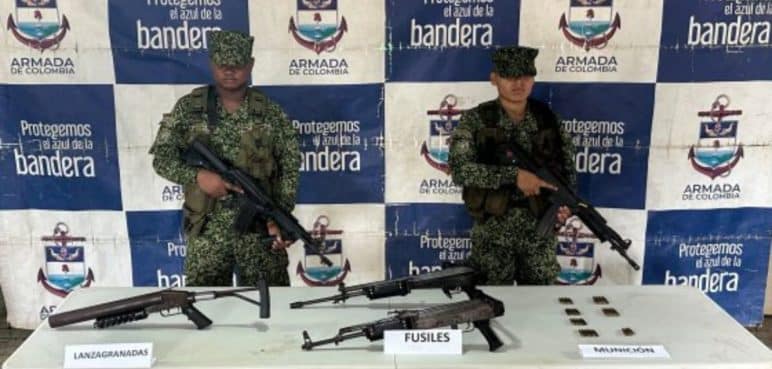 Fuerzas Militares hallaron material bélico en el Chocó