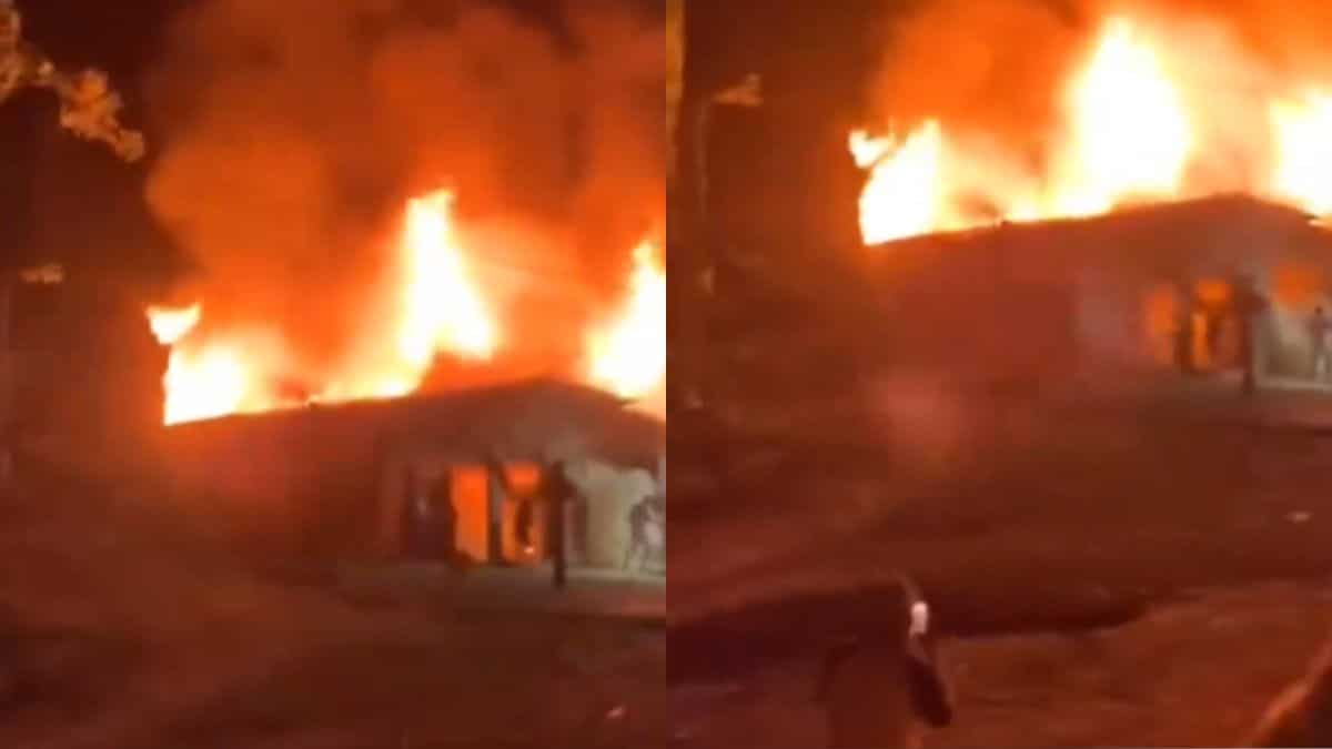 Voraz incendio en el municipio de El Cantón de San Pablo, Chocó