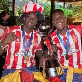 Edwuin Cetré y Alexis Manyoma celebraron su primer título en Argentina