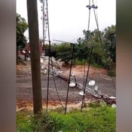 Antena en el Cerro de las Tres Cruces quedó destruida tras fuertes lluvias en Cali