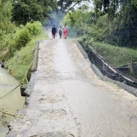 Creciente destruyó puente en vereda La Arrobleda en el norte del Cauca