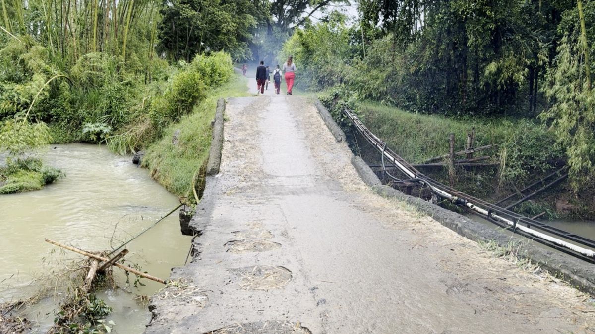 Creciente destruyó puente en vereda La Arrobleda en el norte del Cauca