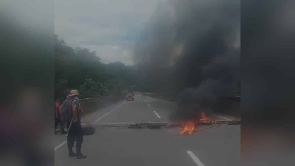 Bloqueada vía Panamericana por protestas de comunidad indígena