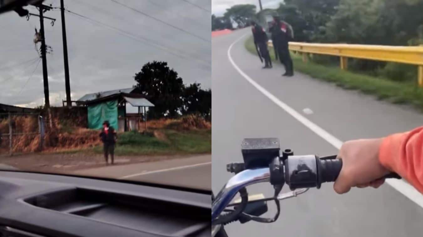 Video: Reportan presencia de guerrilleros del ELN en vía Panamericana entre Popayán y Cali