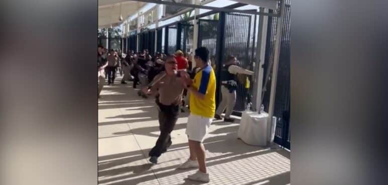 Videos: Desmanes a las afueras del estadio donde se jugará la final de la Copa América