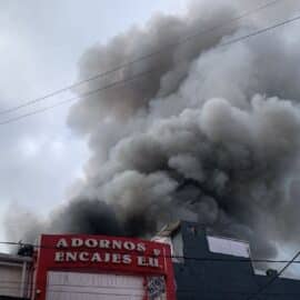 Grave incendio registrado en el sector de San Victorino, centro de Bogotá