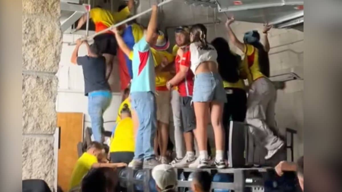 Video: Colombianos se 'colaron' por los túneles de ventilación del estadio Hard Rock