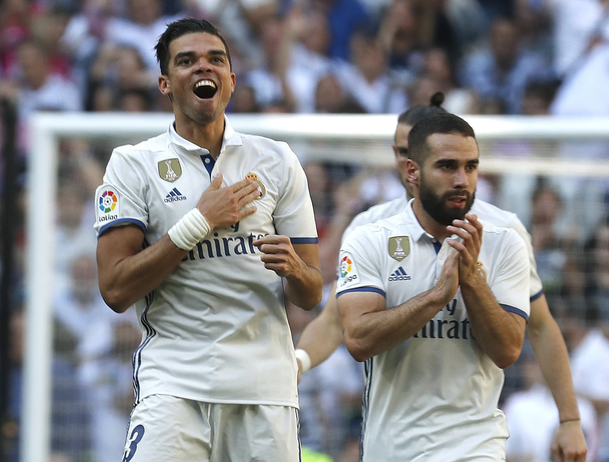 Foto de archivo del portugués Pepe cuando jugaba en el Real Madrid. EFE/Ballesteros