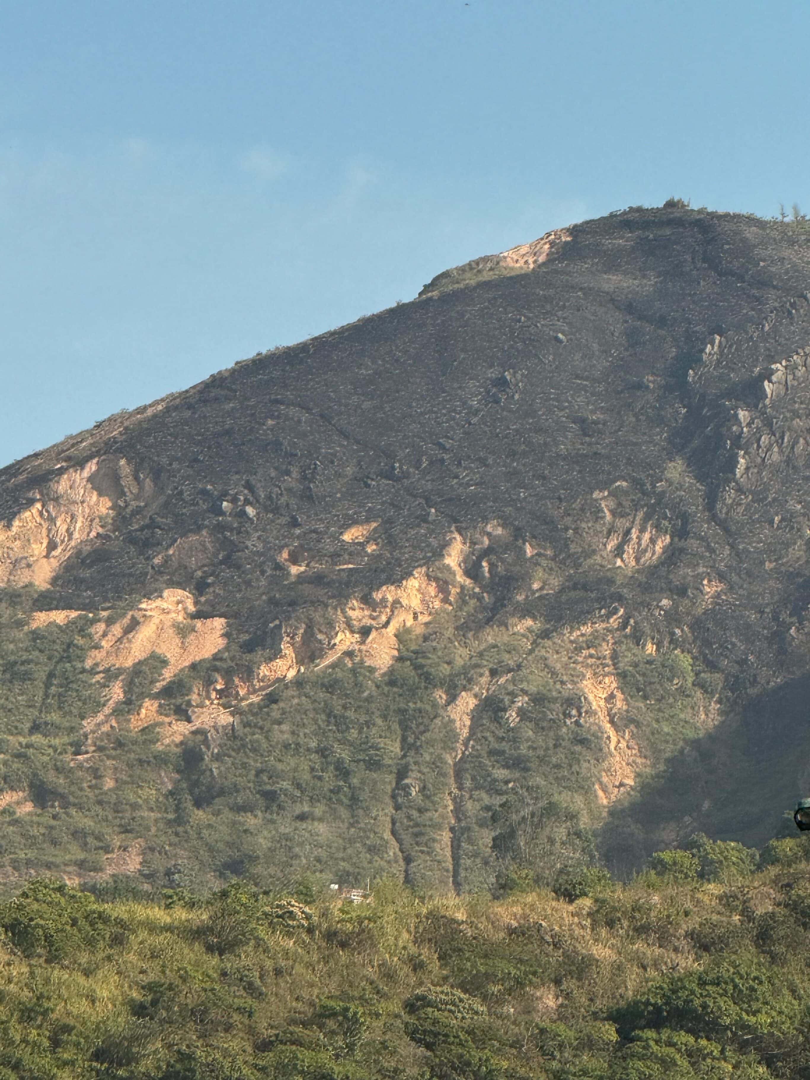 Así quedó el Cerro de Las Tres Cruces tras incendio forestal