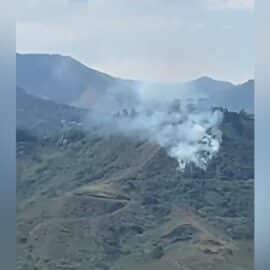 Atención: Se registra un incendio forestal en el sector El Faro, vía Cristo Rey