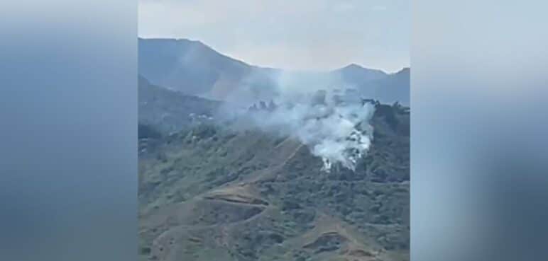 Atención: Se registra un incendio forestal en el sector El Faro, vía Cristo Rey