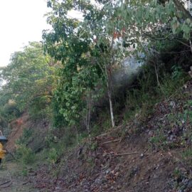 incendio forestal en el sector El Faro, vía Cristo Rey