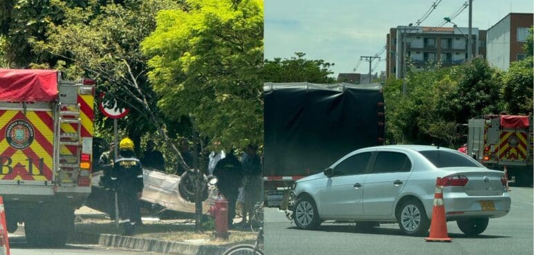 Atención: Se registró un accidente de tránsito en Bochalema, sur de Cali