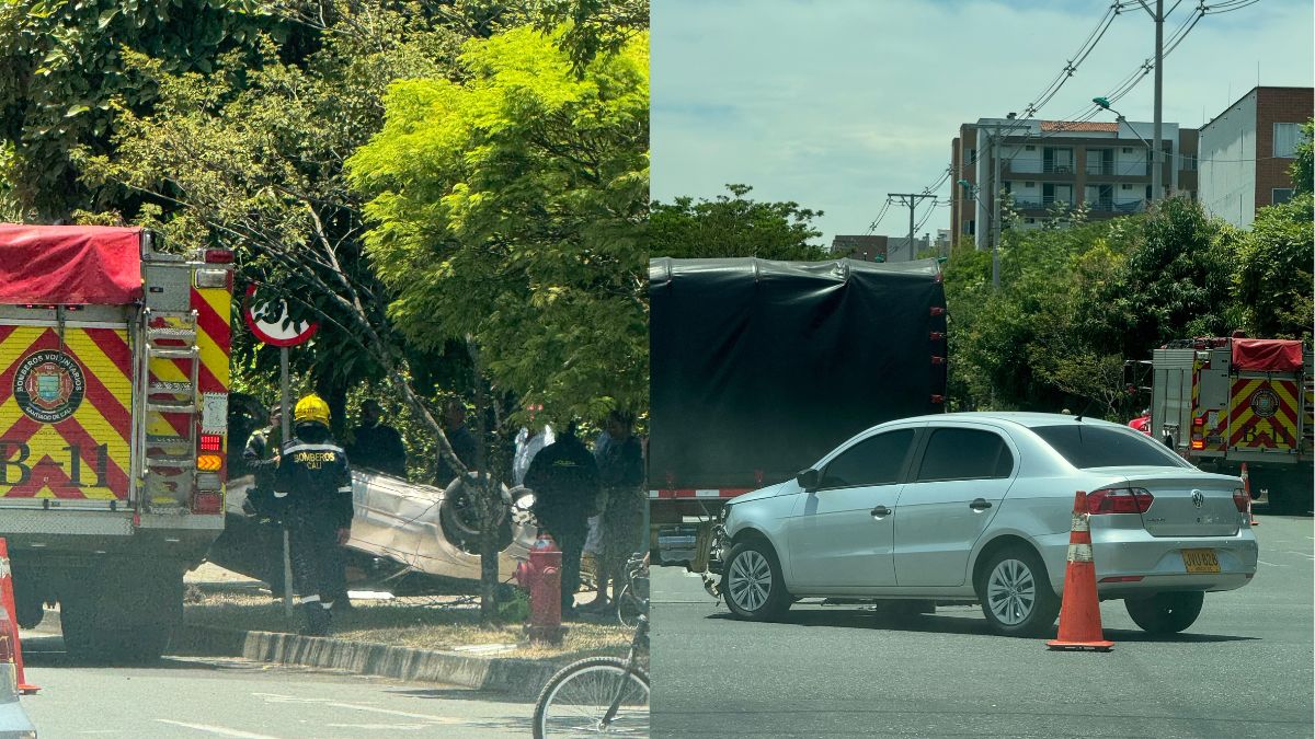 Atención: Se registró un accidente de tránsito en Bochalema, sur de Cali