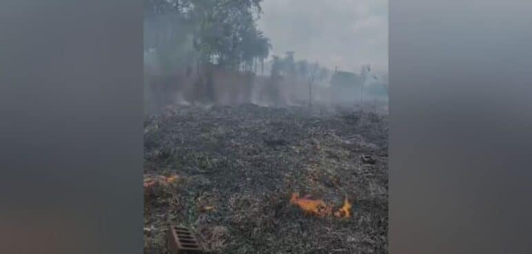 Incendio en las antiguas bodegas del ferrocarril; reportan animales afectados por llamas