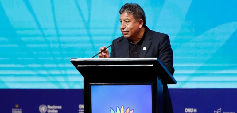 Vicepresidente de Bolivia defiende a pueblos indígenas en medio de la COP16