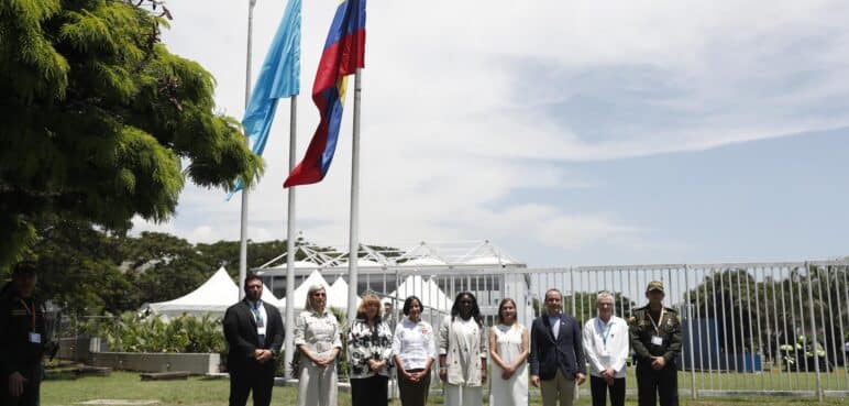 La ONU iza su bandera en la Zona Azul de la COP16 de Cali y la declara área internacional