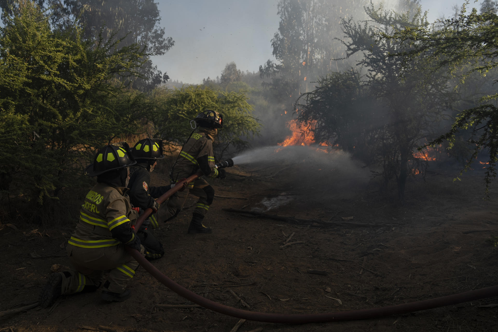 Decretan la alerta roja por los incendios forestales que se propagan por Valparaíso
