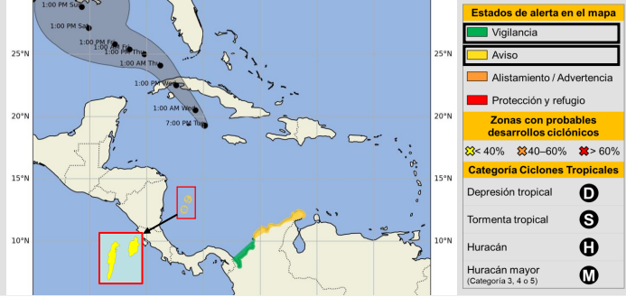 Huracán Rafael en Colombia