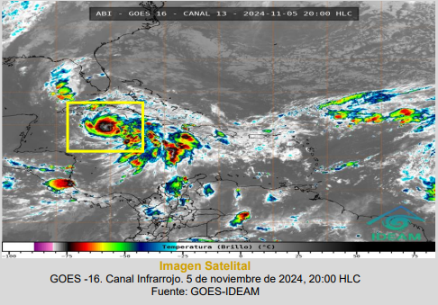 huracán rafael en  colombia