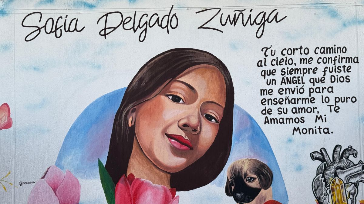 “Siempre fuiste un ángel”: rinden homenaje a Sofía Delgado a través de un mural en Candelaria