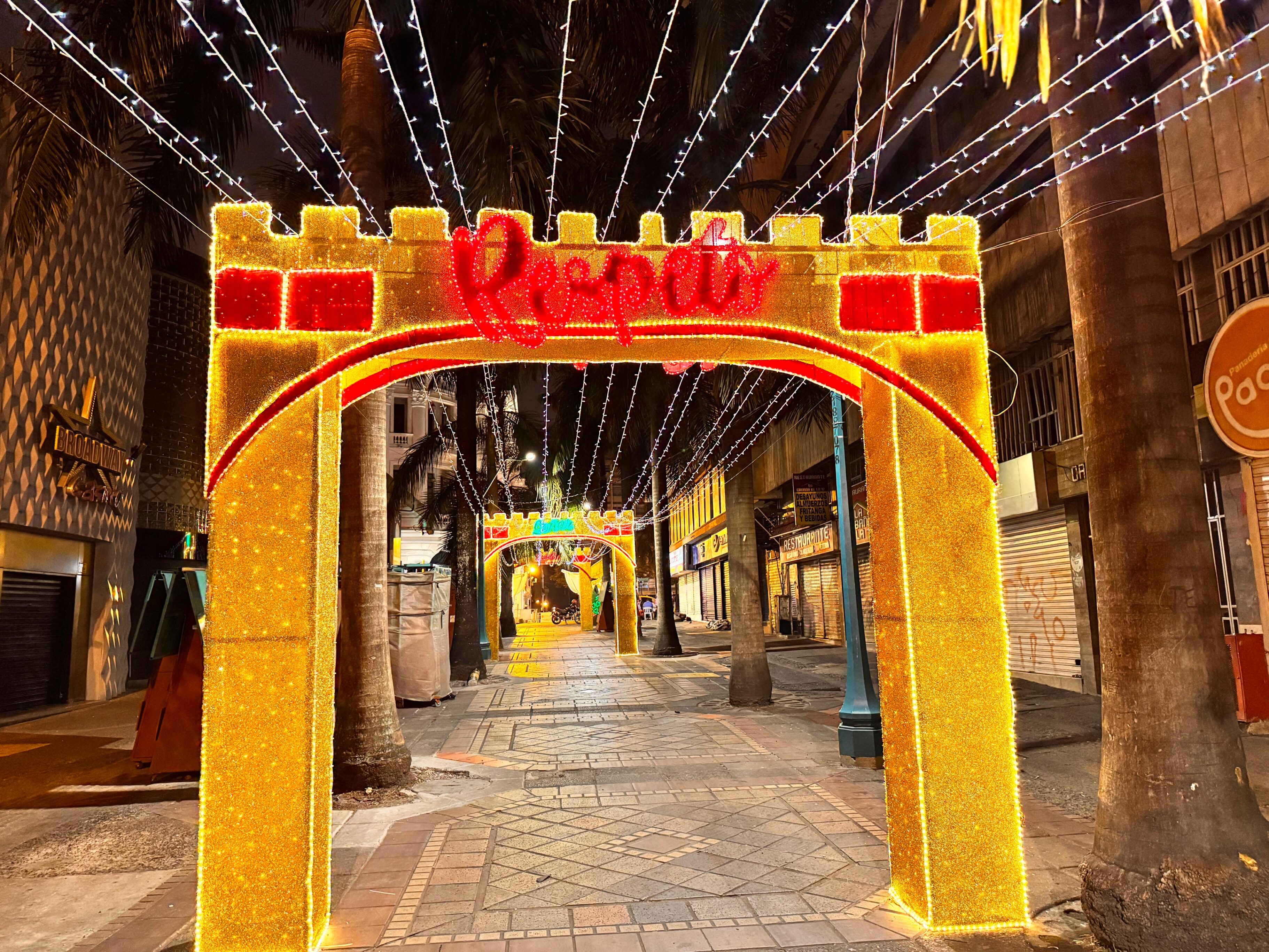 Alumbrado navideño en Cali 2024.