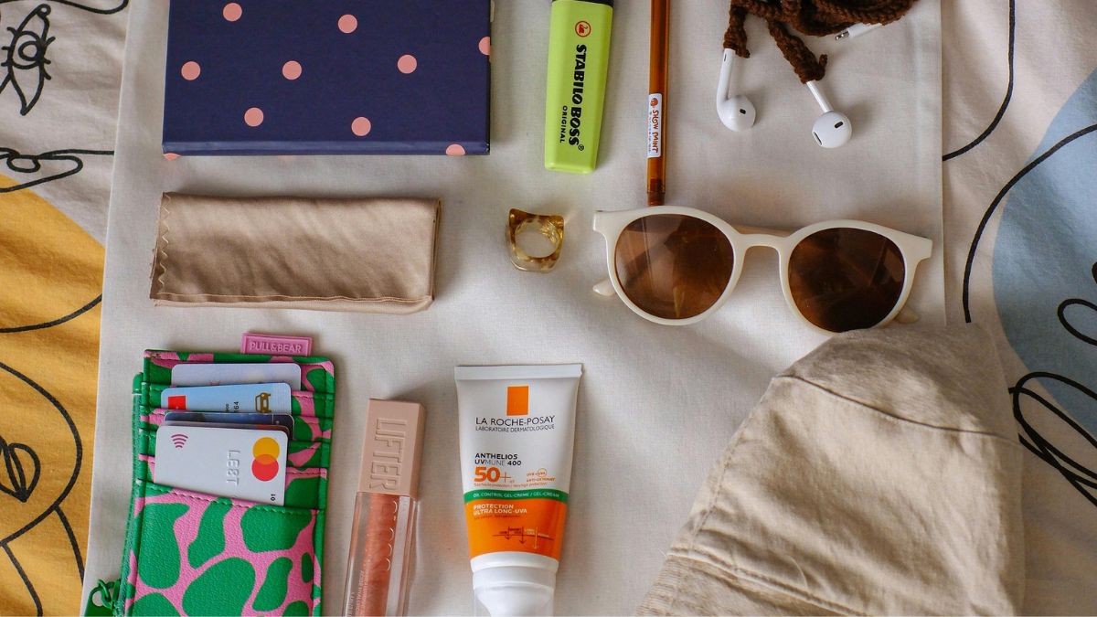 Kit de productos para vacaciones en la playa