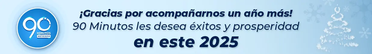 Feliz año 2025 les desea noticiero 90minutos